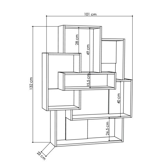 Hanah Home Barce - Blanco y Roble Hanah Home Barce - Blanco y Roble